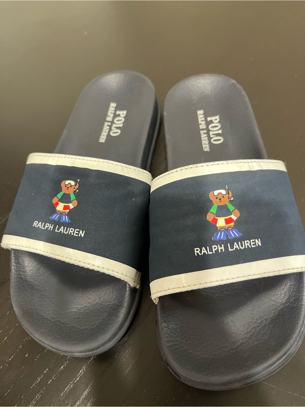 Polo Ralph Lauren Bear Slides Sandals Kids Size 1